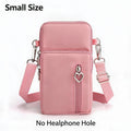 Waterproof Nylon Mini Crossbody Phone Bag for Women Heart Metal Zipper Multi Compartment Shoulder Arm Bag Phone Purse Wallet
