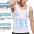 Striped Compression Belt Shaper Vest Men's Tummy Control Sleeveless Top Slim Fit Slimming Elastic Sports Bottoming Underwear New