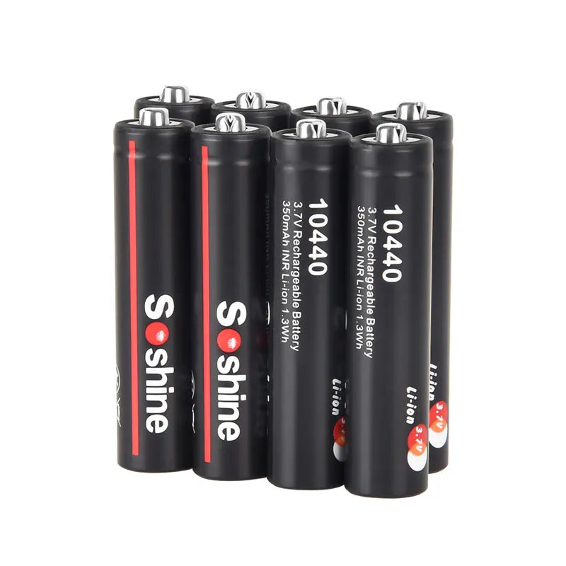 Soshine AAA 10440 350mAh Li-ion Batteries 3.7V 350mAh Rechargeable Lithium AAA Battery for Microphone Headlamp Flashlight Radio