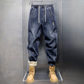 Men Harem Jeans Loose Hip Hop Trousers Washed Denim Man | SAMAG
