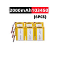 103450 3.7V 2000mAh Polymer Lithium Rechargeable Battery jst PH 2.0mm 2pin plug for Camera GPS navigator MP5 Bluetooth Headset