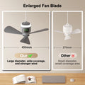 Portable Ceiling Fans Outdoor Camping Ceiling Fan Air Circulator 12000mAh Rechargeable Electric Fan for Home with Light Remote