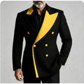 Men's Double Breasted Peak Lapel Wedding Suit Custom 3-Piece Groom Tuxedo Separates Formal Wedding Suit for Grooms Slim Fit Suit