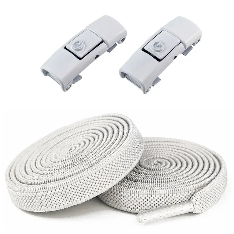 Elastic Laces Sports Colorful Press Lock Shoelaces Without Ties Flats No Tie Shoe Laces Kid Adult Shoelace Shoes Accessories New