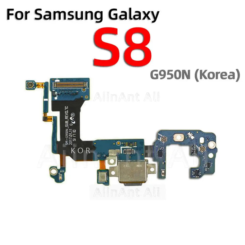 AiinAnt USB Date Charging Dock Board Port Connector Charger Flex Cable For Samsung Galaxy S8 S9 Plus + G950F G955F G960F G965F