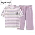 Summer Capris Pajamas Cute Cartoon Print for Women | SAMAG