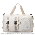 Durable Nylon Travel Duffle Bag, Portable Sports Gym Bag for Overnight Trips Shoulder Duffel Training Bag, Spacious Argyle