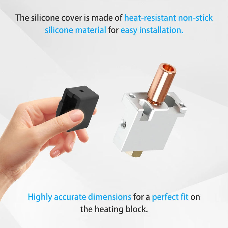 Heater Silicone Sleeve For FLSUN V400 3D Printer Silicone Sock Cover Protection Hotend Heat Block Protect Accessories
