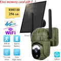4MP 4G/WIFI Solar Security Camera Wireless Outdoor WiFi Human/Animal Detection 2-Way Talk IP66 Waterproof Wildlife Solar Camera