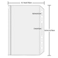 10PCS A6 Binder Pockets 6 Holes Cash Envelopes for Budgeting, Clear Zipper Folders for 6-Ring Binder, Waterproof PVC  Organizer