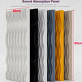 120x60cm 3D Wavy Soundproof Panels Self Adhesive Polyester Fiber Concave Convex Acoustic Insulation Wall Boards 2 Pieces