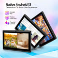BAKEN 10-inch Tablet (Android 13, Quad-core, 2GB+32GB, supports 1TB expansion, WiFi 6, dual cameras); includes protective case