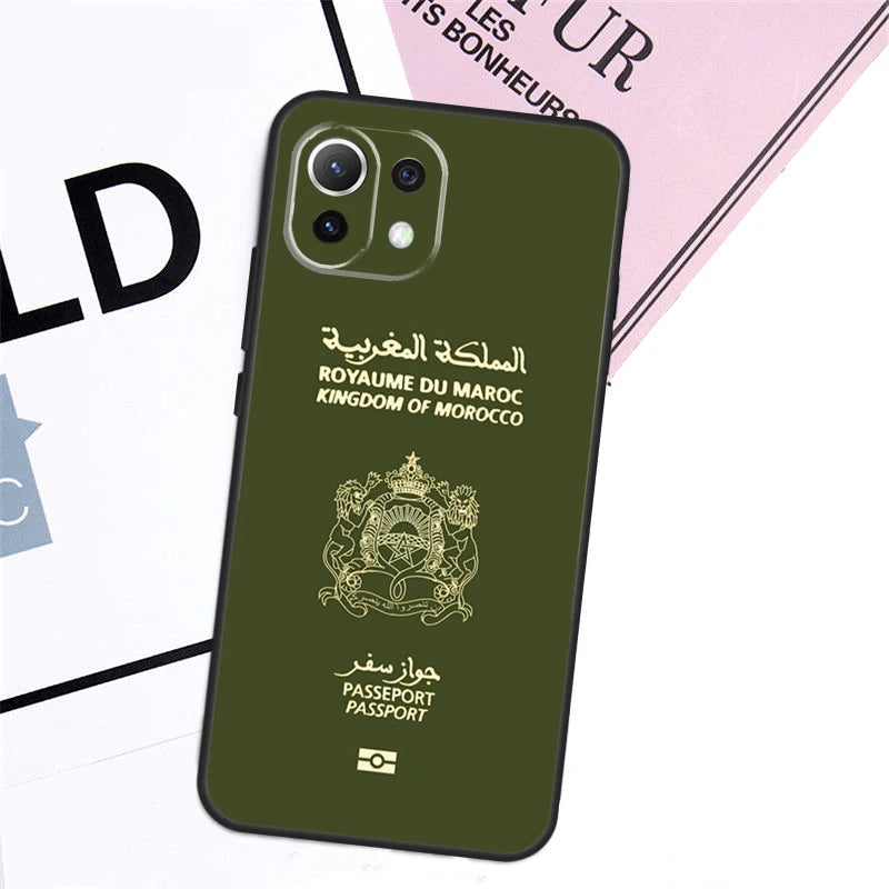 Morocco Flag Passport Case For Xiaomi 13T Pro 14 11T 12T 12 13 Lite POCO F5 X3 X4 X5 X6 Pro F3 M5s M6 Pro Cover