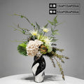 Elegant Artificial Flower Vase Set Home Office Decor Flower Arrangements Model Room Display