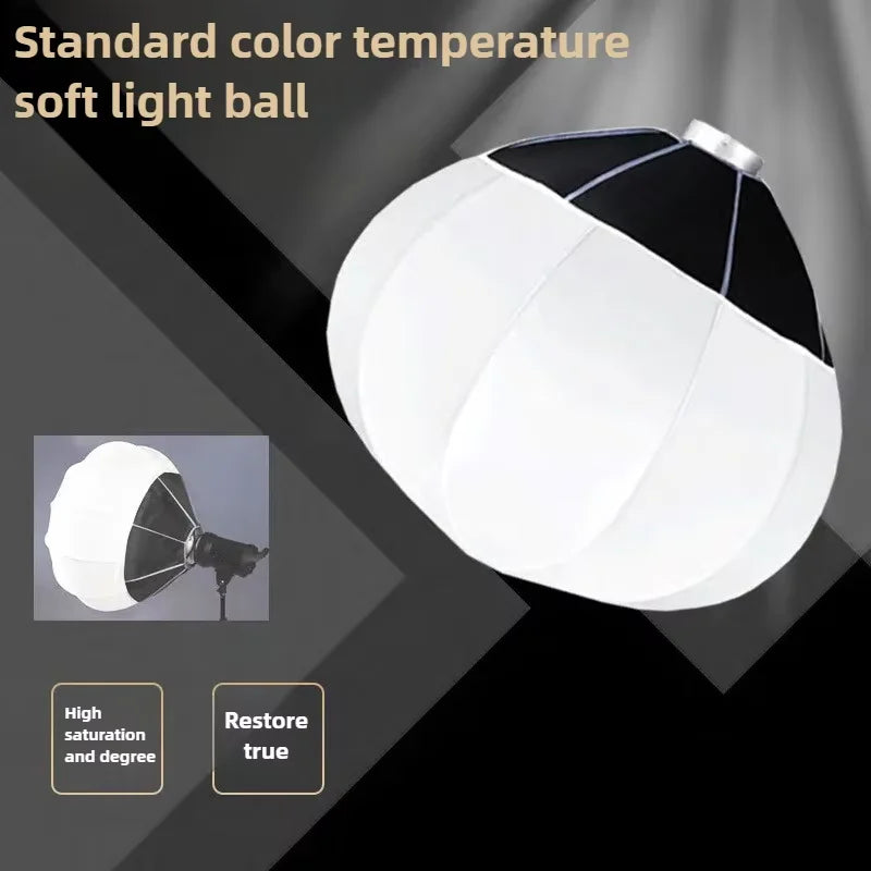 65cm Globe Lantern Metal Softbox Photo Studio Bowens Mount Softbox Ball Diffuser for Film-Making Video Shoot Flash
