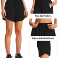 New women's casual sportswear sports running shorts quick-drying lightweight fitness shorts with zipper sports shorts