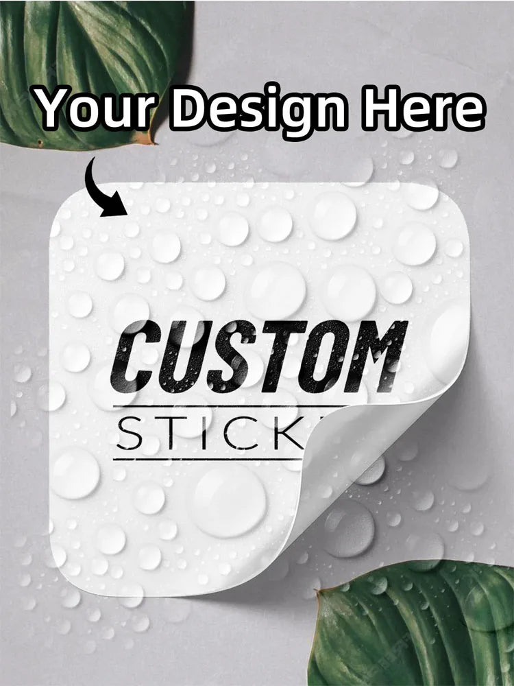 1/70/120/210Pcs Custom Square PVC Stickers Waterproof Personalized for Party, Label, Packaging