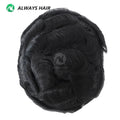 Alwayshair Fine Mono Men Short Toupee 5” Indian Hair Men’s Capillary Prosthesis Monofilament 120 130 Hair System 9x11