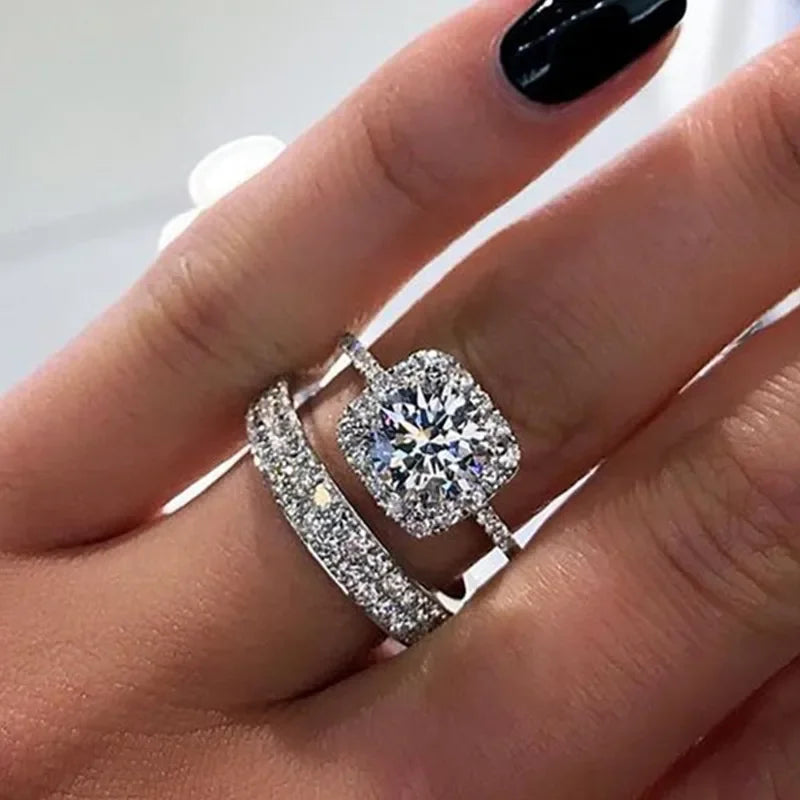 Real 18k Gold Diamond Ring for Women To Join Party Peridot Gemstone Anillos De Wedding Diamante Engagement - Visuel 3 | SAMAG