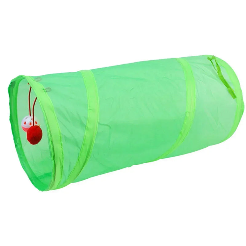 Cat Tunnel Toy Foldable Polyester Cloth Rolling Tent for Kitten Cat Tunnel Puppy Cat Toy Play Tunnel for Small Medium Large Cats