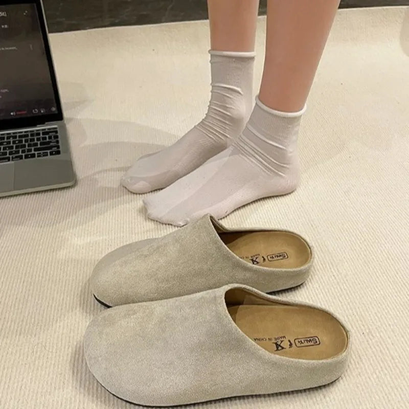 2026 New Women Lazy Slipper Slip On Mule Closed Toe Thick Sole Ultra Soft Dopamine Japanese Dorm Outdoor