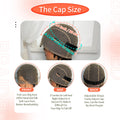 Short Bantu Braided Wigs Synthetic Full Lace Handmade Cornrow Braided Wigs 350# Ginger Braids Wig with Baby Hair for Black Women
