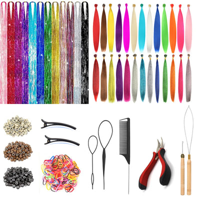 Women's Colorful Synthetic Hair Extensions Set 38 Colors | SAMAG