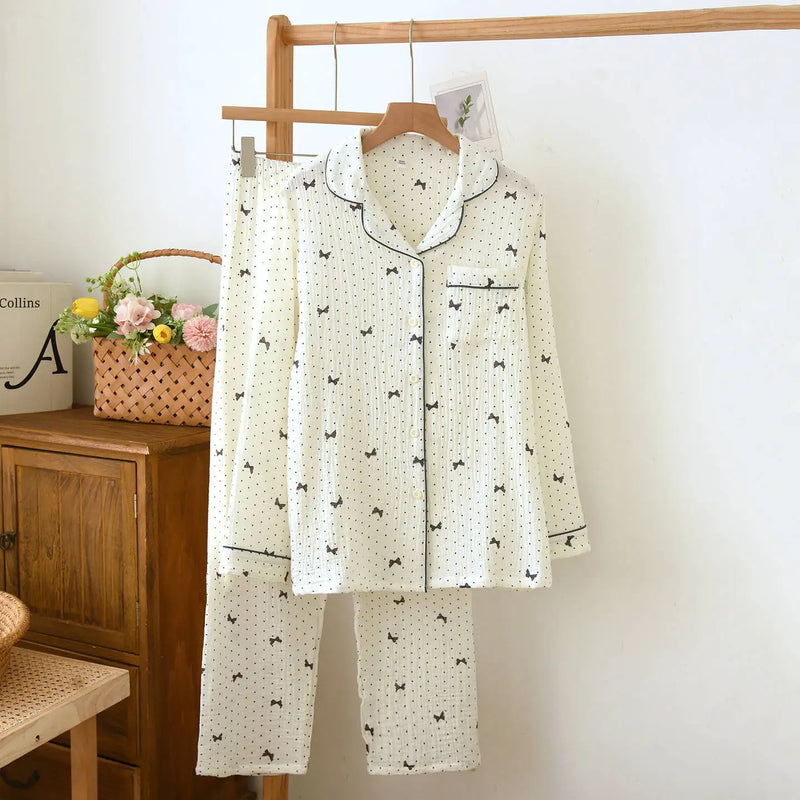 New Large Size Pajamas Women Cotton Crepe Home Service | SAMAG