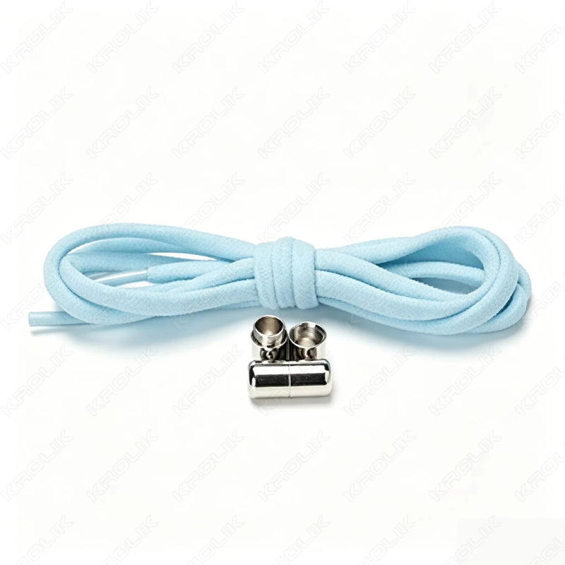 No Ties Lock Shoelaces Sneakers Elastic Shoelace Tie Free Shoe Lazy Laces Capsule Metal Lock Quick Shoe Strings for Adult Kids
