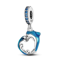 925 Sterling Silver Ocean Theme Charm Beads For Women Blue Wave Dolphin Seashell Compatible Summer Beach Vacation Jewelry