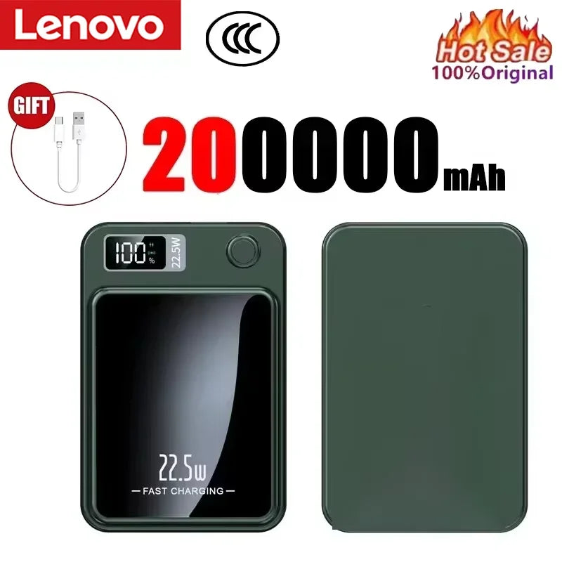 Lenovo 500000mAh Magnetic Wireless Power Bank Portable Fast Charger For Magsafe Auxiliary Battery For Xiaomi Huawei iphone