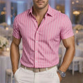 Men's Fashion Striped Shirts, Casual Breathable Lapel | SAMAG