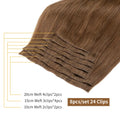 Clip in Hair Extensions 100% Real Human Hair, 12-24Inch 100-120g Clip in Extensions for Women, Invisible Straight Hair