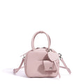 2026 New Women's Top Grain Leather Boston Bag Cute Heart Charm Mini Pocket Tassel Handbag Shoulder Crossbody Bag