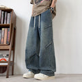 Spring And Summer Korean Retro Men'S Jeans Loose Wide Leg | SAMAG