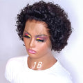 Short Bob Pixie Cut Wig 13X1 Lace Front Orange Wig For Women Perruque Bresillienne Cheap Remy Hair Transparent Lace Wig Sale