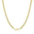 18-24Inch 45-60cm 18K Gold 5mm Full Sideways Chain Necklace For Women Man Fashion Wedding Party Charm Jewelry