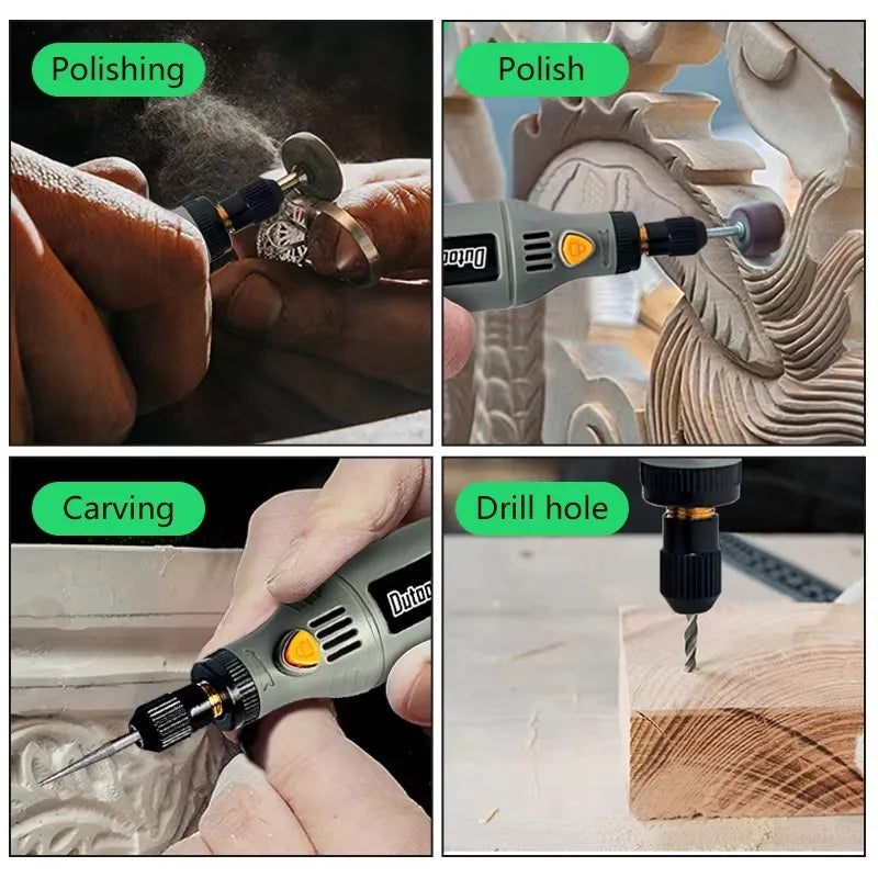 10W USB Mini Wireless Drill Set Cordless Rotary Tool Dremel DIY Engraving Pen Electric 3 Speed 9000r - View 3 | SAMAG
