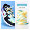 1 Pair Cotton Shoelaces Trend Tie Dye Shoe Laces Personality Men and Women Casual Shoes Universal Flat Shoelaces 120/140/160cm