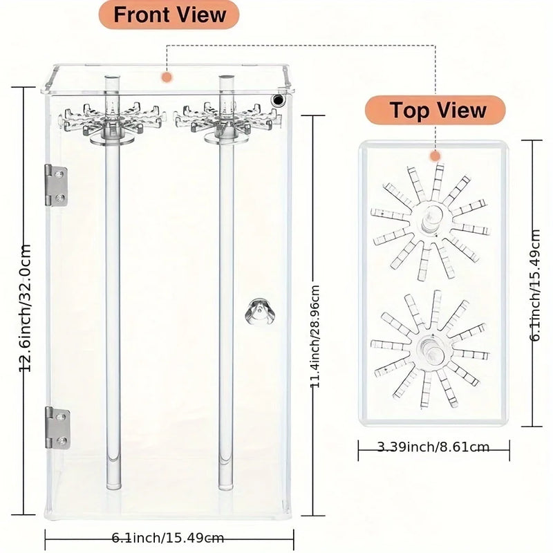 1PC Transparent Dustproof Necklace Box, Clavicle Chain Sweater Chain Finishing Display Holder