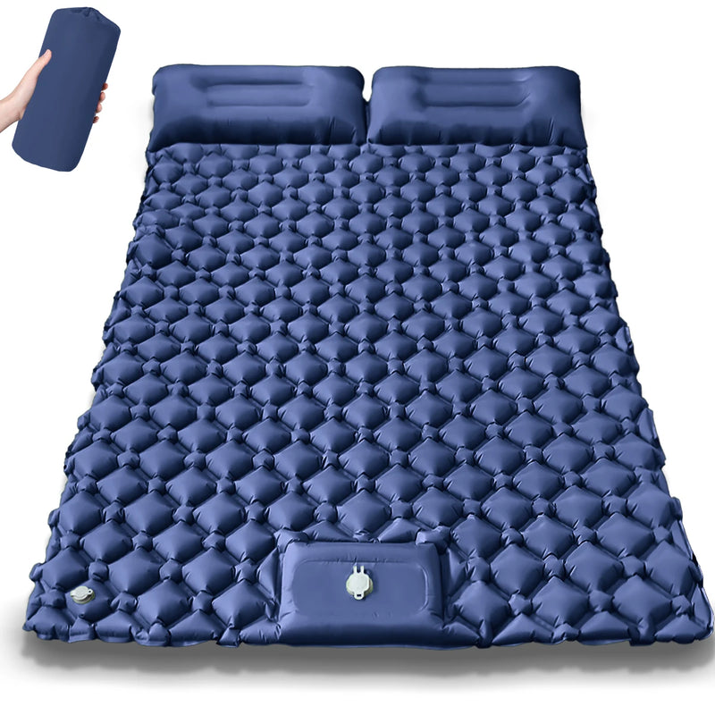 ! Upgrade! Double Air Mattress Camping Blow Up Bed | SAMAG