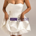 Zoci Elegant Strapless Short MIni Wedding Dresses - View 5 | SAMAG