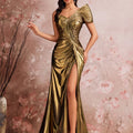 Lucyinlove Luxury Slanted Shoulder Fishbone Evening | SAMAG