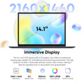 Windows 11 Pro Laptop with 14.1" 2K Screen, 16GB RAM, 512GB SSD, Intel Core Processor, Ultra-Thin and Light Notebook