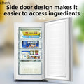 ZMLFreezer Vertical Full Freezer Side Open Door Freezer Small Drawer Air Cooled Frost Free