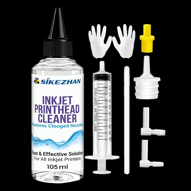 Universal Printhead Cleaning Kit for Epson EcoTank,HP,Canon, Brother Inkjet Printers:Unclog Nozzles & Fix Streaks/Print Quality