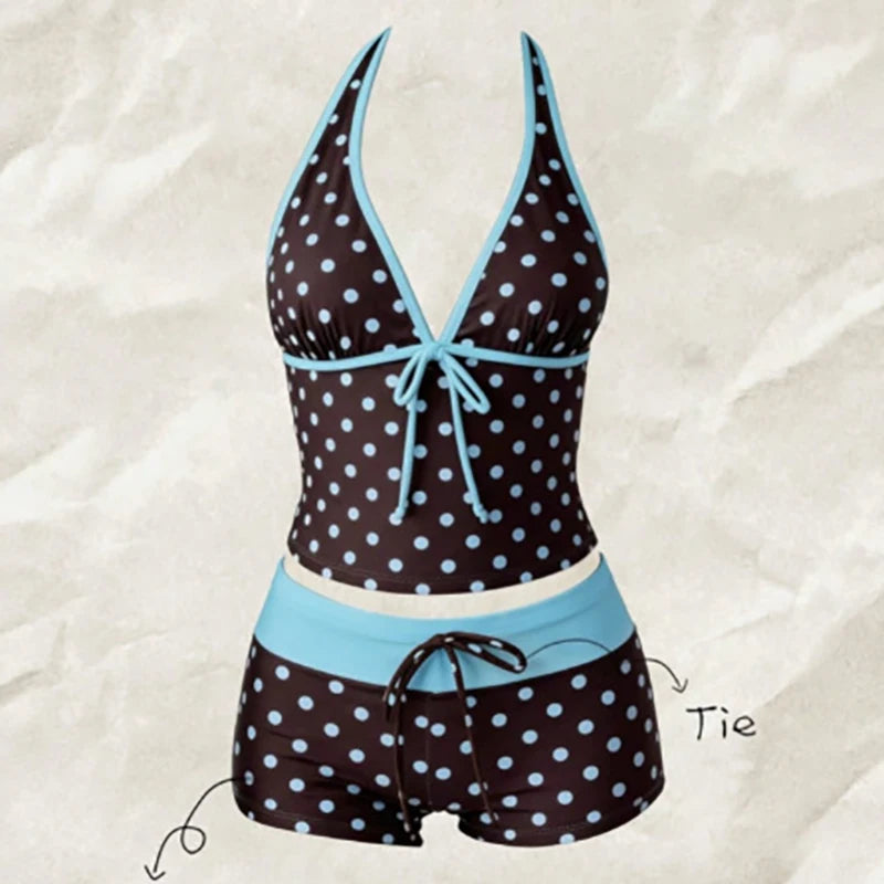 Sexy Women's Swimsuit Polka Dot Tankinis Bikinis Sets | SAMAG