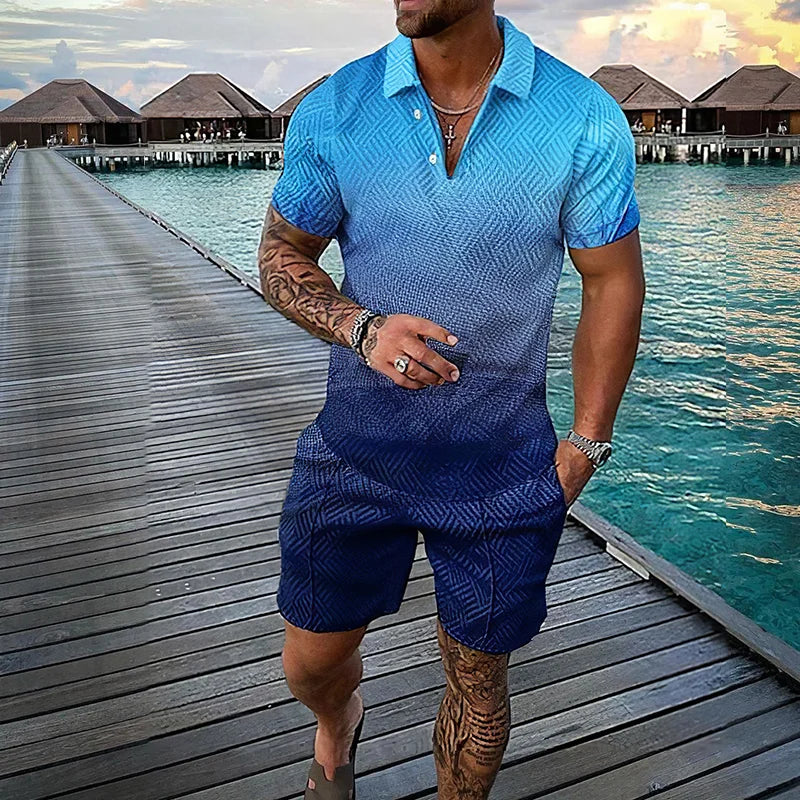 Men's Clothing Tracksuit Sets 3D Print Color Squares | SAMAG