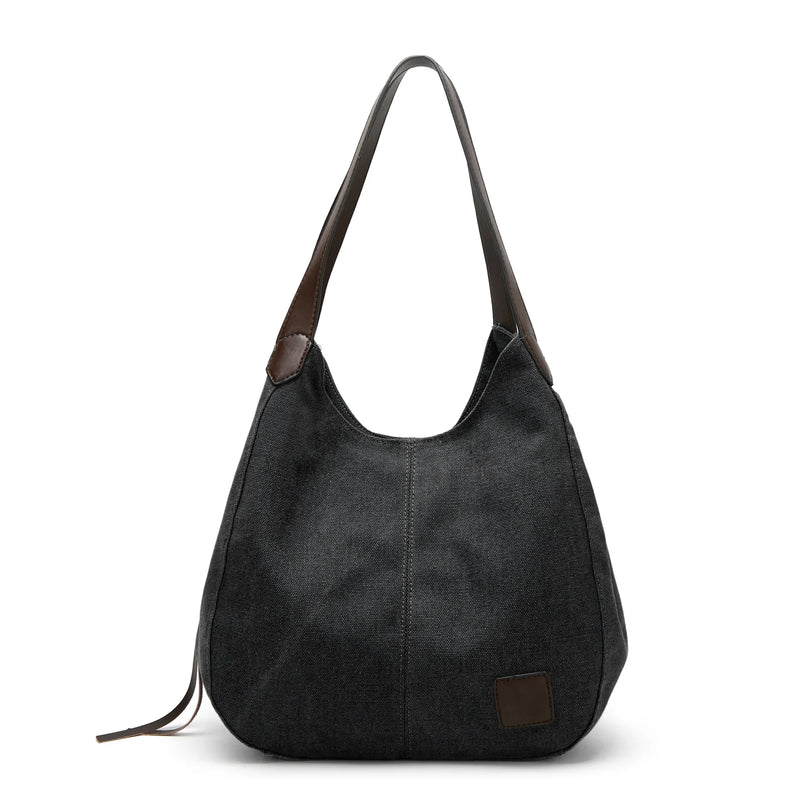 Simple Style Canvas Shoulder Bags For Women Large Capacity Handbag Fashion Shopper Totes Bag High Qualty Purse bolsa feminina