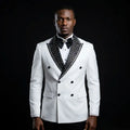 Luxury Beaded Men Suits for Wedding Party Double Breasted Groom Tuxedo for Man Slim Fit Blazer Pants Set 2 Pieces 2026 New